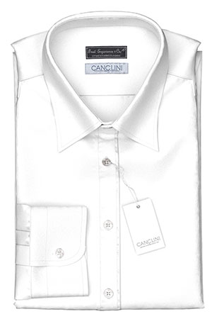CANCLINI 80/2ply ホワイト ピンポイントオックスフォード(PN-100306)