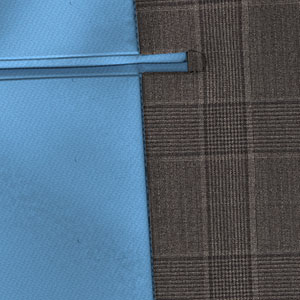 TAILORED WOOLベージュブラウン グレンチェック(MK100617)