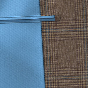 WOOL & LINEN SORBET ブラウングレンチェック(MK100656)