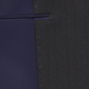 TAILORED WOOL チャコールグレー ＆ブルーストライプ(MK102193)