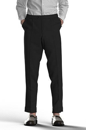TAILORED WOOL ブラック無地(MK102205)