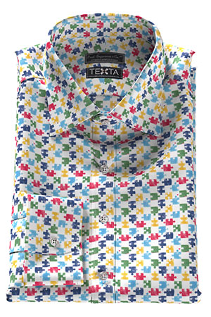 TEXTA ITALY カラフルブロック プリント(Y102649)