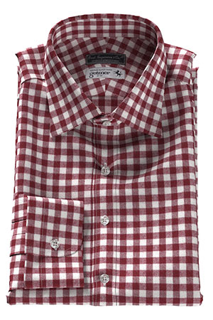 GETZNER FLANNEL ウール混 レッド チェック(Y102715)F-NEW