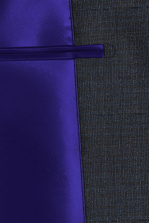 TAILORED WOOL ネイビー×ブルーウインドペン(MK102866)