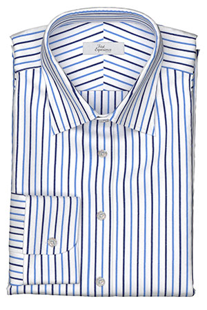 EURO SELECTION　ネイビー濃淡オルタネイトストライプ(Y102910)