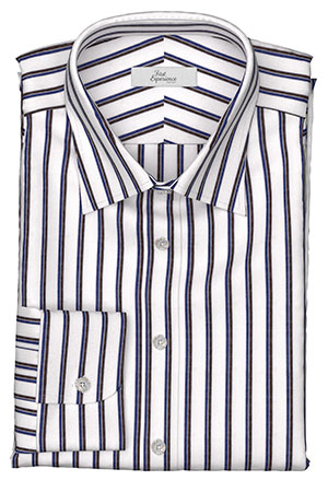 EURO SELECTION　ネイビー×ブラウン ダブルストライプ(Y102913)