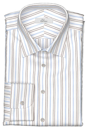 EURO SELECTION　ブルー×ブラウン グループストライプ(Y102917)