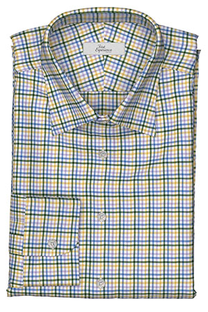 EURO SELECTION　グリーン×ブルー×イエローチェック(Y102923)