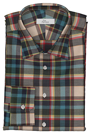 EURO SELECTION　ブラック×ブルー×レッド マドラスチェック(Y102927)