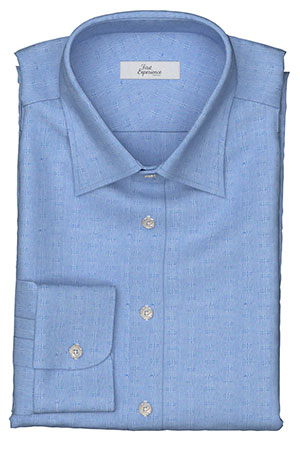 EURO SELECTION　ブルー 小紋ドビー(Y102931)