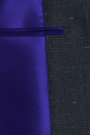 WOOL&LINEN　ネイビーグレンチェック(MK102890)