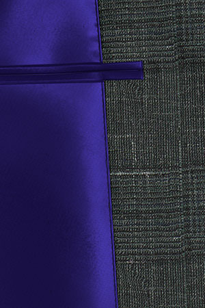 WOOL&LINEN　グレーグレンチェック(MK102889)