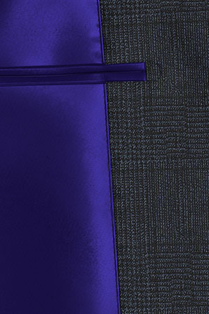 TAILORED WOOL ネイビー グレンチェック(MK102864)