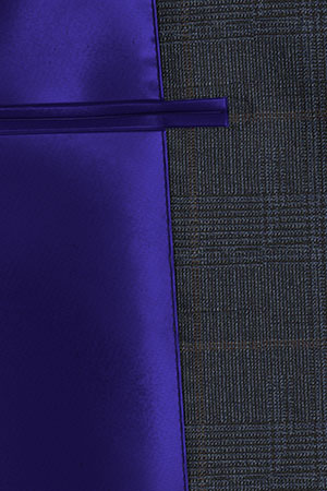 TAILORED WOOL ネイビー グレンチェック(MK102862)