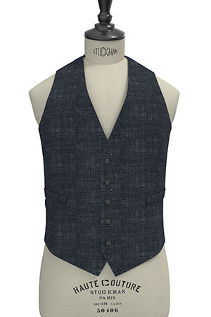 WOOL&LINEN　ネイビーネップ(MK102882)