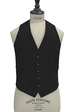 TAILORED WOOL ブラウン×ブルーウインドペン(MK102865)