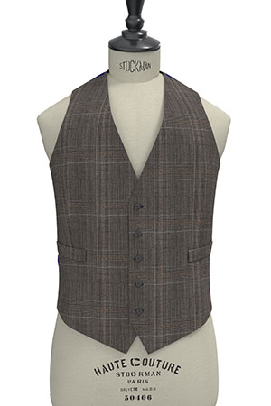 TAILORED WOOL ベージュ グレンチェック(MK102861)