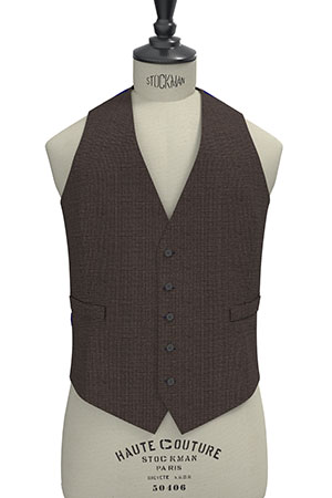 TAILORED WOOL ブラウン チェック(MK102856)