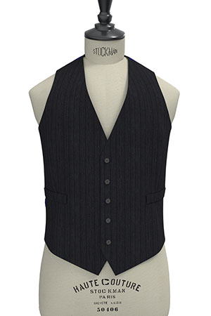 TAILORED WOOL ネイビーシャドーストライプ(MK102854)