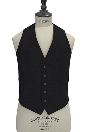 TAILORED WOOL チャコールグレー無地(MK102846)