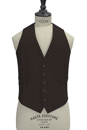 TAILORED WOOL ブラウン無地(MK102843)