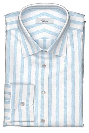 Calro Basetti リネン　サックスボールドストライプ(Y102963)*NEW