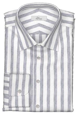 Calro Basetti リネン　グレーボールドストライプ(Y102964)*NEW