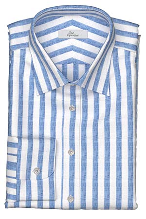 Calro Basetti リネン　ブルーボールドストライプ(Y102968)*NEW