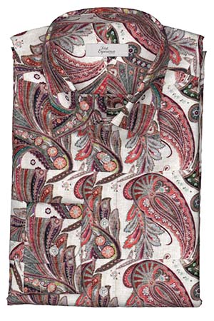 TEXTA リネン　ペイズリープリント(Y102983)*NEW