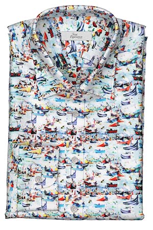 TEXTA ヨット柄プリント(Y103007)*NEW*