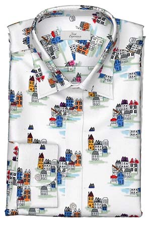 TEXTA ヨーロッパの街並み柄(Y103013)*NEW*