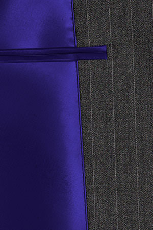 REDA MOHAIR Super150s グレーピンストライプ(103051)