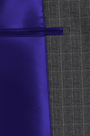 CANOICO Super120s グレーピンストライプ(103122)