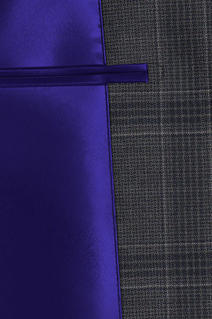 BASIC Super100s グレー 格子(103137)