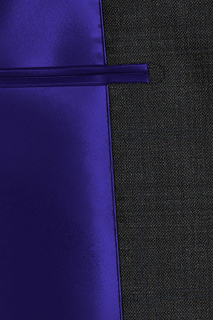 BRIGHT WOOL STRECH チャコールグレー格子(103165)