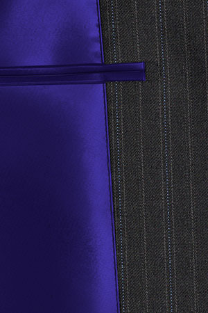 Loro Piana Super120s チャコールグレーストライプ(103038)