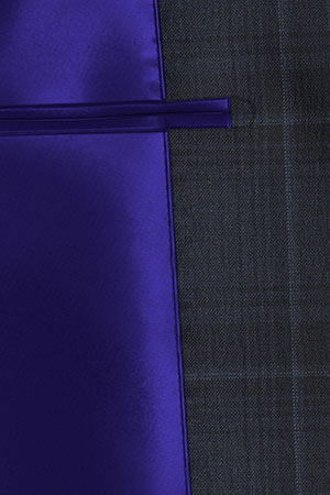 CANONICO Super120s グレー格子(103120)