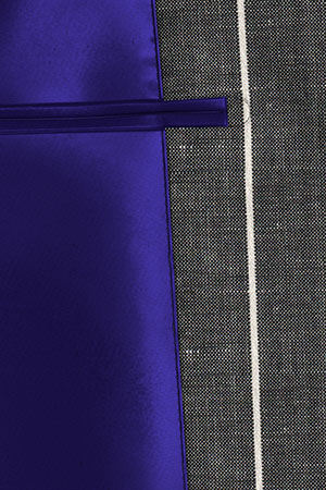 BASIC STRECH LINEN混 グレーストライプ(103182)