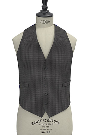 Loro Piana　グレー格子(103040)