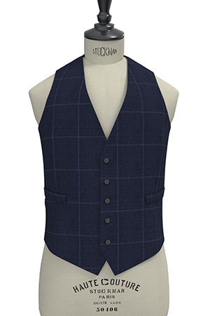 REDA MOHAIR Super150s ブライトネイビーウインドペン(103049)