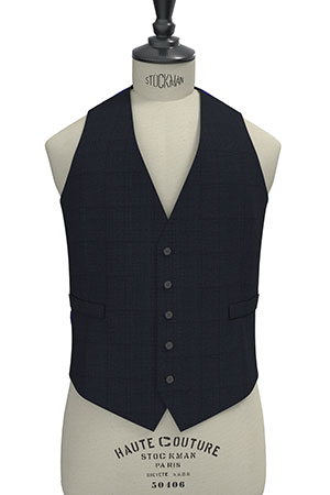 E.THOMAS Super120s ネイビーグレンチェック(103082)