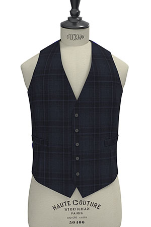 CANONICO Super120s グレー格子(103120)