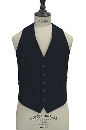 CORDUAL STRECH ネイビーシャドー格子(103129)