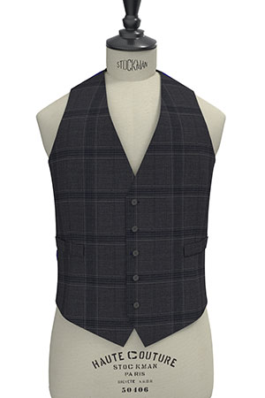 CORDUAL STRECH ネイビーチェック(103136)