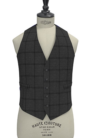 BASIC Super100s グレー 格子(103137)