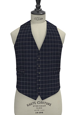 BASIC ネイビー格子(103139)