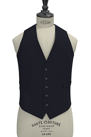 BASIC STRECH Super110s ネイビーストライプ(103142)