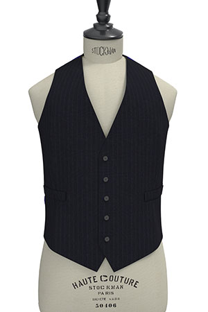 BASIC STRECH Super110s ネイビーストライプ(103144)