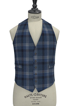 BASIC STRECH ネイビー格子(103154)