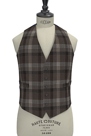 BASIC STRECH ブラウン格子(103155)